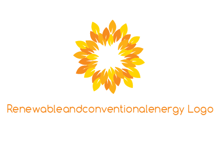 flower around sun logo