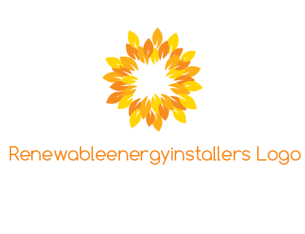 flower around sun logo