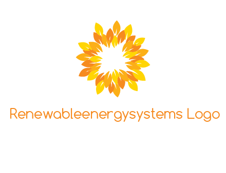 flower around sun logo