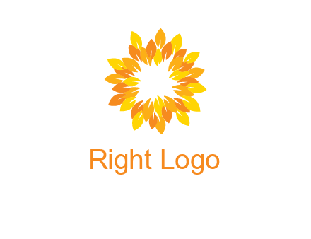 flower around sun logo