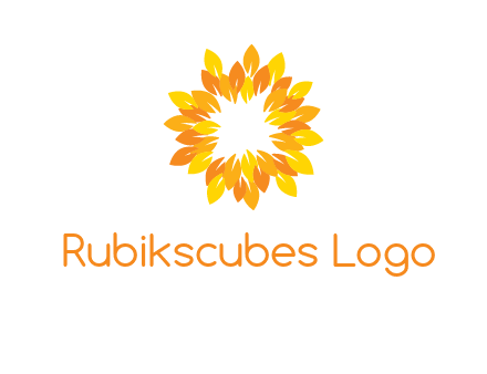 flower around sun logo