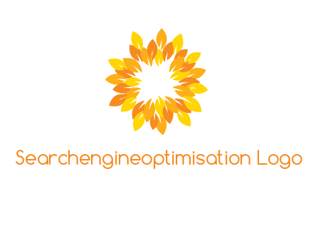 flower around sun logo