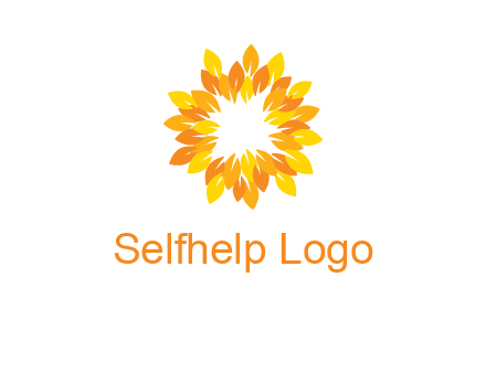 flower around sun logo