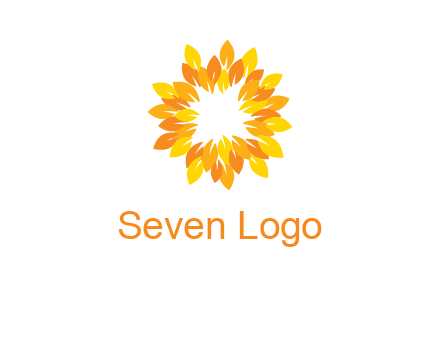 flower around sun logo