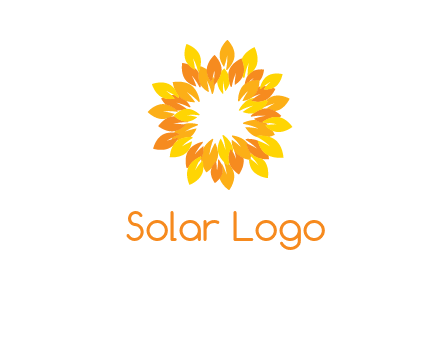 flower around sun logo
