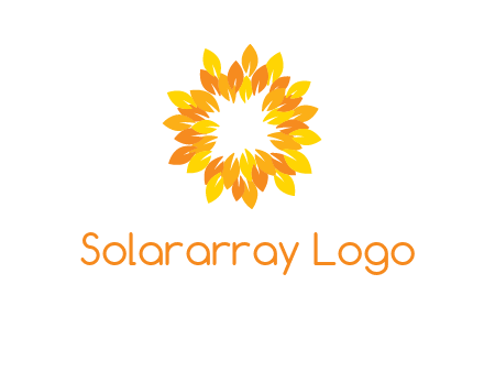 flower around sun logo