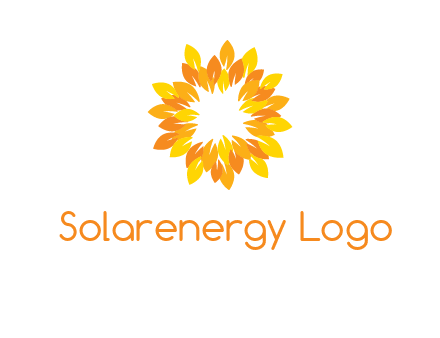 flower around sun logo