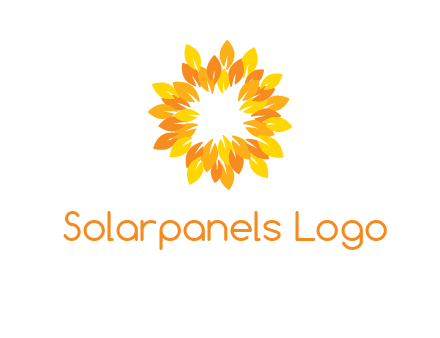 flower around sun logo