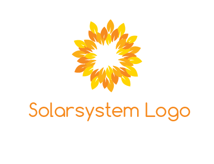 flower around sun logo