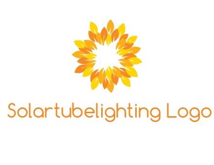 flower around sun logo
