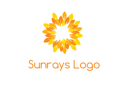flower around sun logo