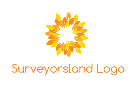 flower around sun logo