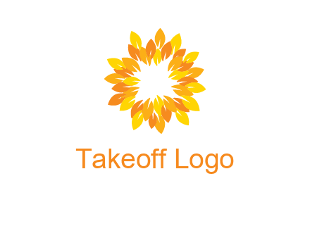 flower around sun logo