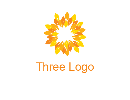 flower around sun logo