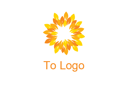 flower around sun logo