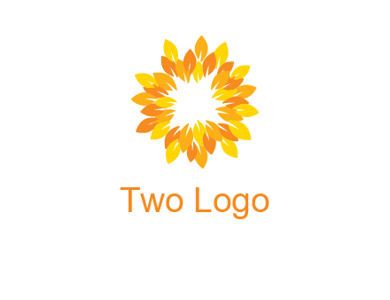 flower around sun logo