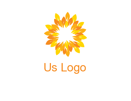 flower around sun logo