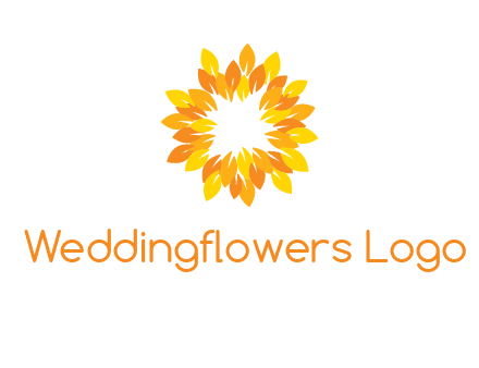 flower around sun logo