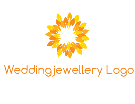 flower around sun logo