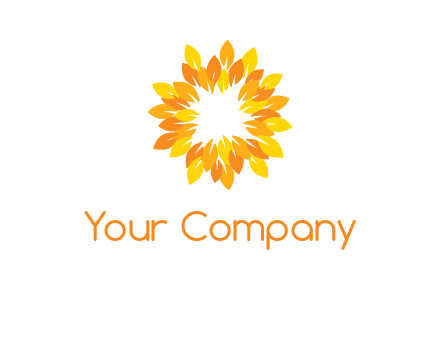 flower around sun logo