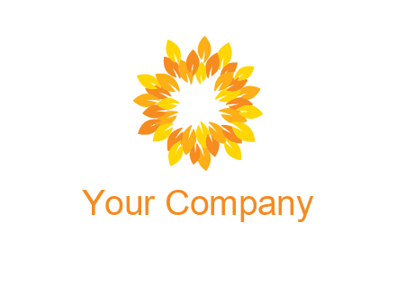 flower around sun logo