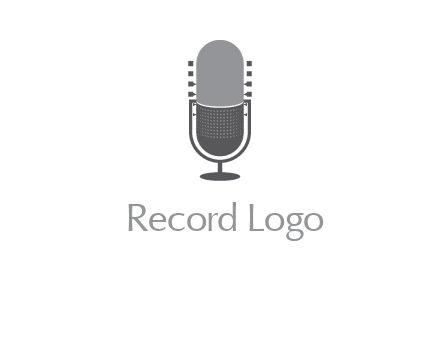 upright studio mic media logo icon
