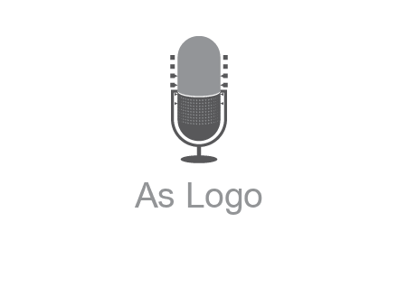upright studio mic media logo icon
