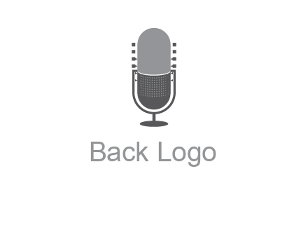 upright studio mic media logo icon