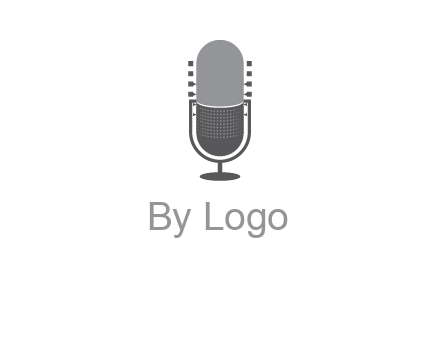 upright studio mic media logo icon