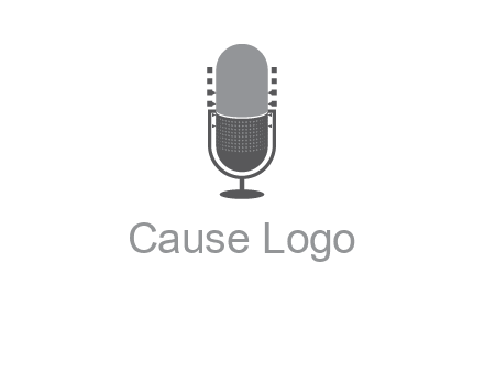 upright studio mic media logo icon
