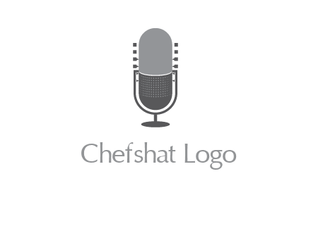 upright studio mic media logo icon