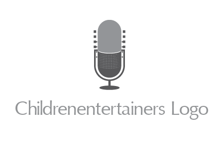 upright studio mic media logo icon