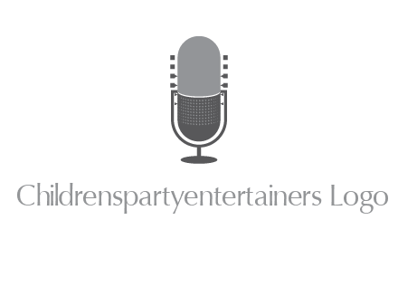 upright studio mic media logo icon