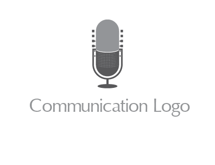 upright studio mic media logo icon