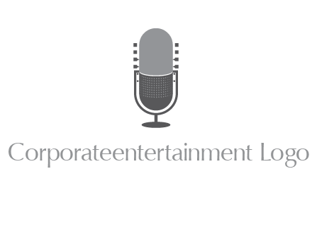 upright studio mic media logo icon