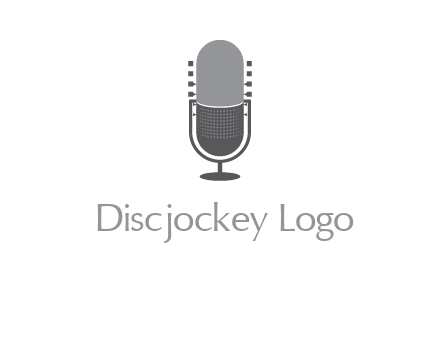 upright studio mic media logo icon