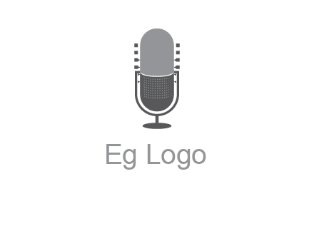 upright studio mic media logo icon