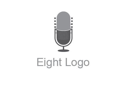 upright studio mic media logo icon