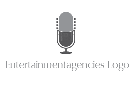 upright studio mic media logo icon