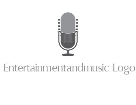 upright studio mic media logo icon