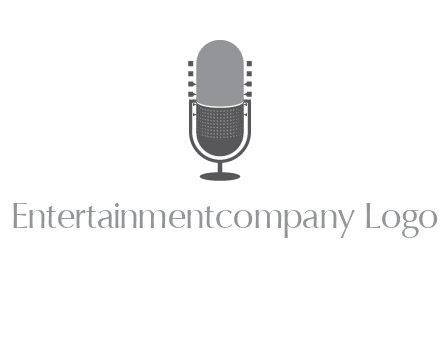 upright studio mic media logo icon