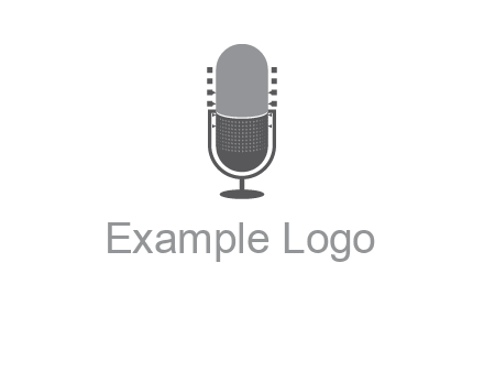 upright studio mic media logo icon