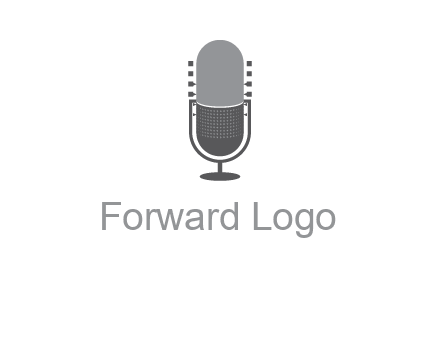 upright studio mic media logo icon