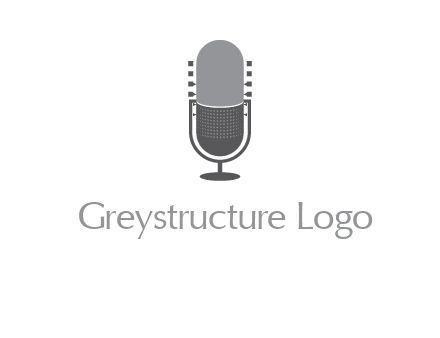 upright studio mic media logo icon