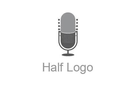 upright studio mic media logo icon