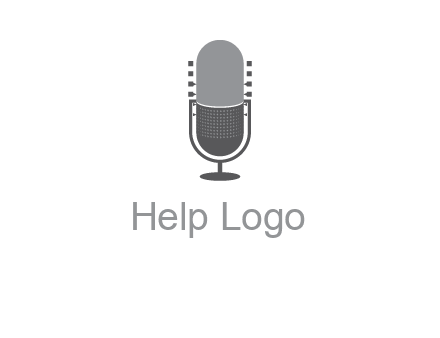 upright studio mic media logo icon
