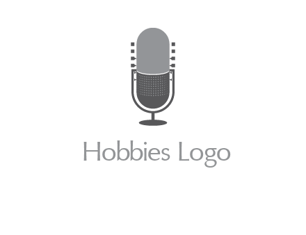 upright studio mic media logo icon