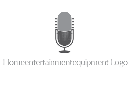 upright studio mic media logo icon