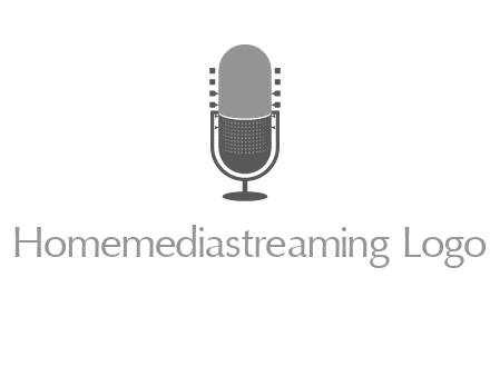upright studio mic media logo icon
