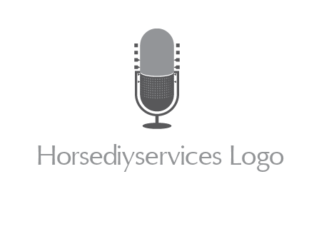 upright studio mic media logo icon